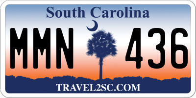 SC license plate MMN436
