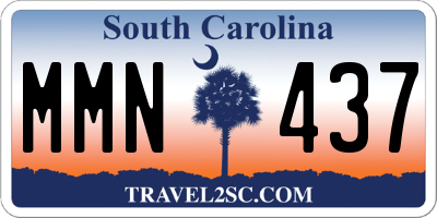 SC license plate MMN437