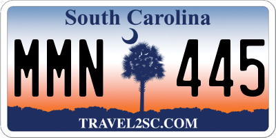 SC license plate MMN445