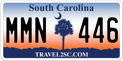 SC license plate MMN446