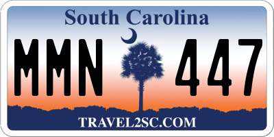 SC license plate MMN447