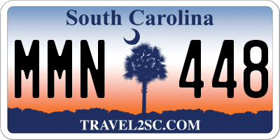 SC license plate MMN448