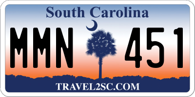 SC license plate MMN451