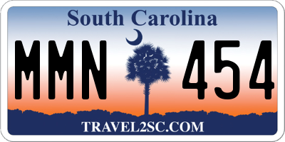 SC license plate MMN454