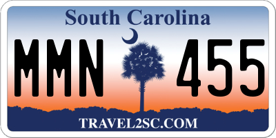 SC license plate MMN455