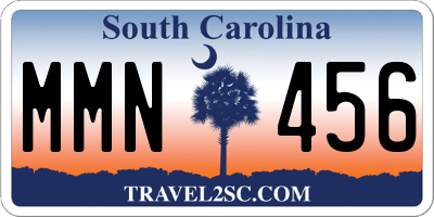SC license plate MMN456