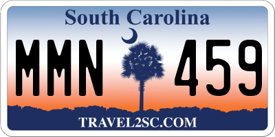 SC license plate MMN459