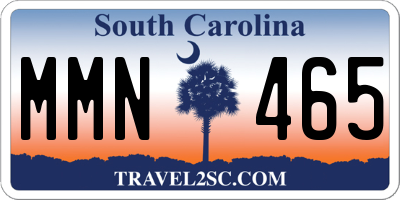 SC license plate MMN465