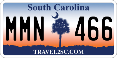 SC license plate MMN466