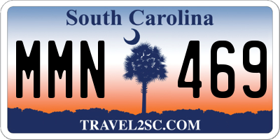 SC license plate MMN469