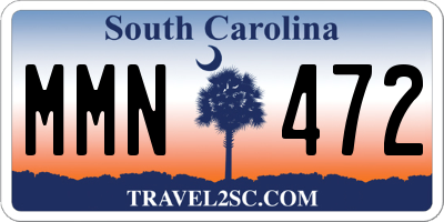 SC license plate MMN472