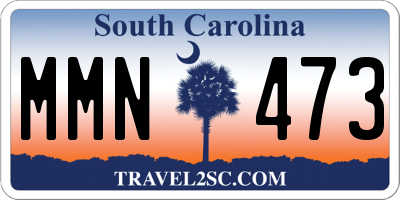 SC license plate MMN473