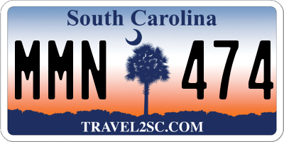 SC license plate MMN474