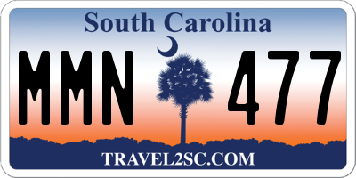 SC license plate MMN477