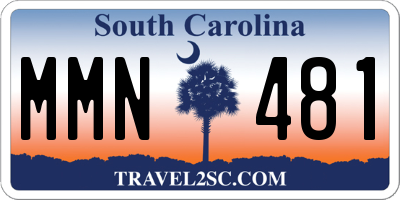SC license plate MMN481