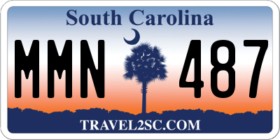 SC license plate MMN487