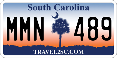 SC license plate MMN489