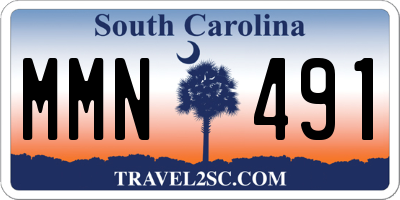 SC license plate MMN491