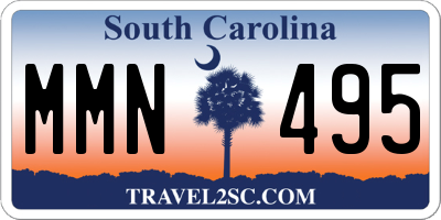 SC license plate MMN495