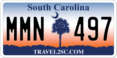 SC license plate MMN497