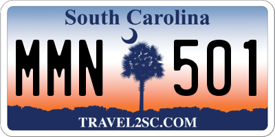 SC license plate MMN501