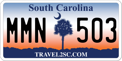 SC license plate MMN503