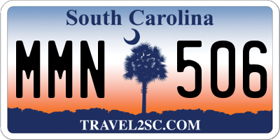 SC license plate MMN506