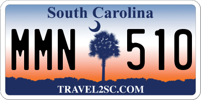 SC license plate MMN510