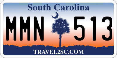 SC license plate MMN513