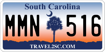SC license plate MMN516