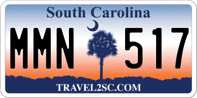 SC license plate MMN517