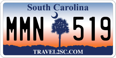 SC license plate MMN519