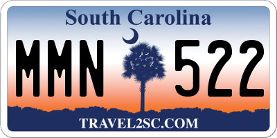 SC license plate MMN522