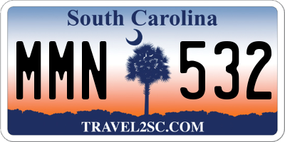 SC license plate MMN532