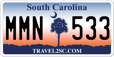 SC license plate MMN533
