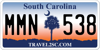 SC license plate MMN538