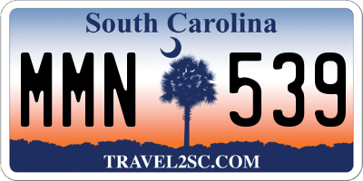 SC license plate MMN539