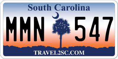 SC license plate MMN547