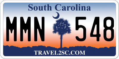 SC license plate MMN548