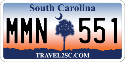 SC license plate MMN551
