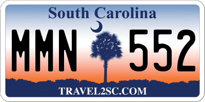 SC license plate MMN552