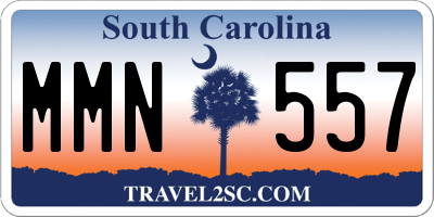 SC license plate MMN557