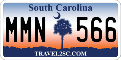 SC license plate MMN566