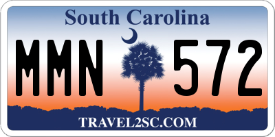 SC license plate MMN572