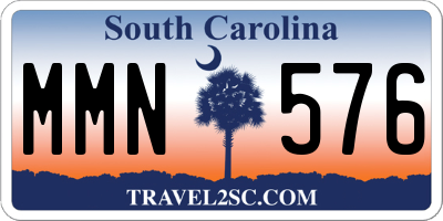 SC license plate MMN576