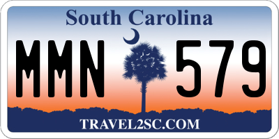 SC license plate MMN579