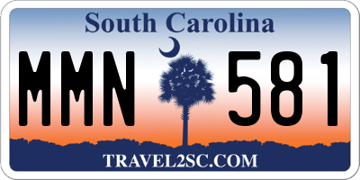 SC license plate MMN581