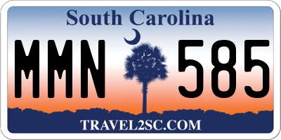 SC license plate MMN585