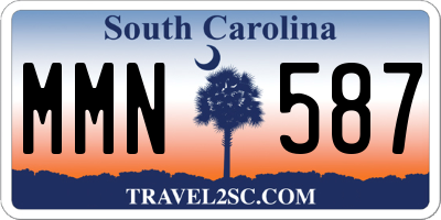 SC license plate MMN587