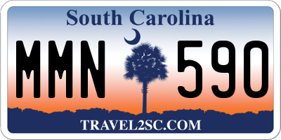 SC license plate MMN590